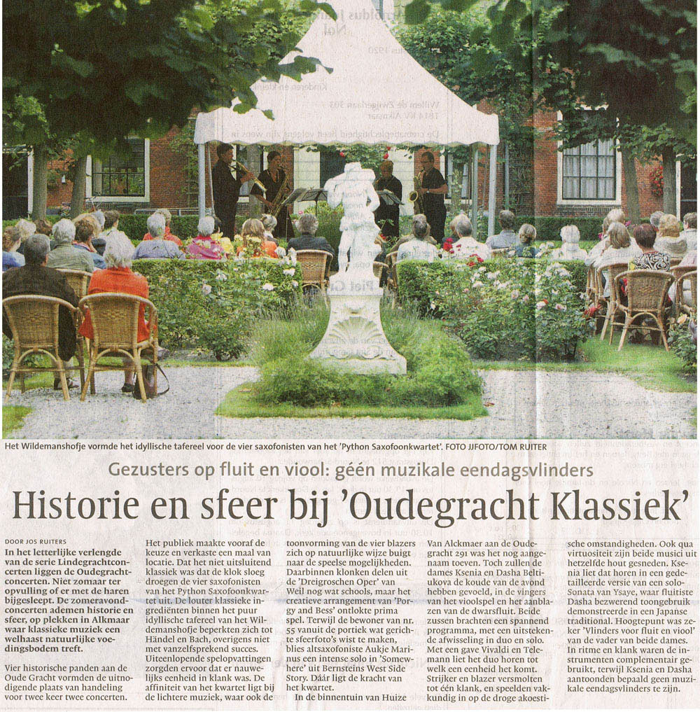 Recensie in het Noordhollands Dagblad van 8 augustus 2007