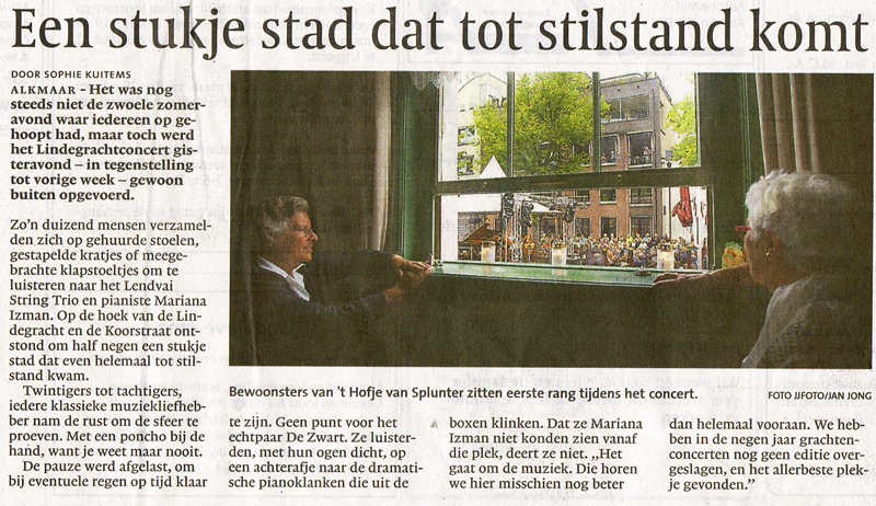 Recensie uit de Alkmaarse Courant van 28 juli 2011