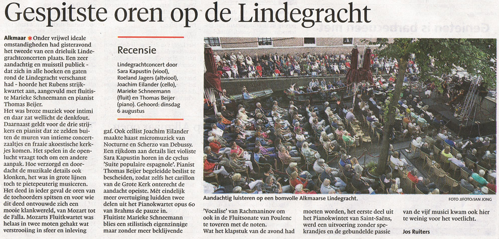 Recensie Alkmaarse Courant - d.d. 7 augustus 2013